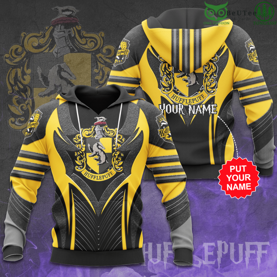 Harry Potter Wizard School Hufflepuff Personalized 3D Hoodie