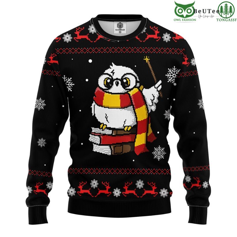 19 Magic Owl Harry Potter Ugly Christmas Sweater