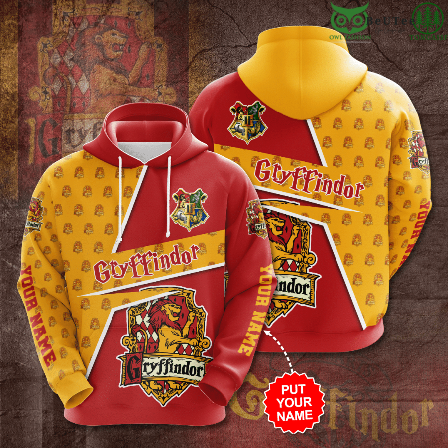 Magic School Gryffindor Harry Potter Personalized 3D Hoodie
