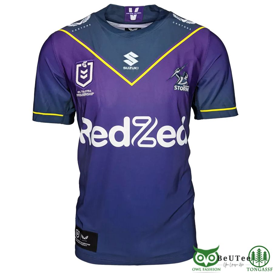 25 Custom Name Number 2022 Melbourne Storm NRL Home Jersey 3D T shirt