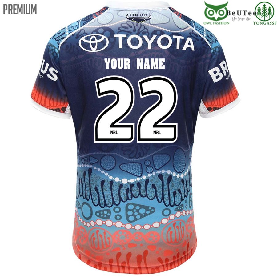 122 North Queensland Cowboys NRL National Rugby League Indigenous Personalized 3D tshirt