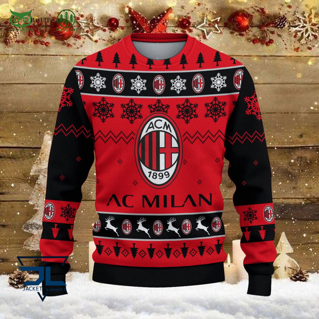 ac milan team football lega serie a ugly sweater 2 DpR8W