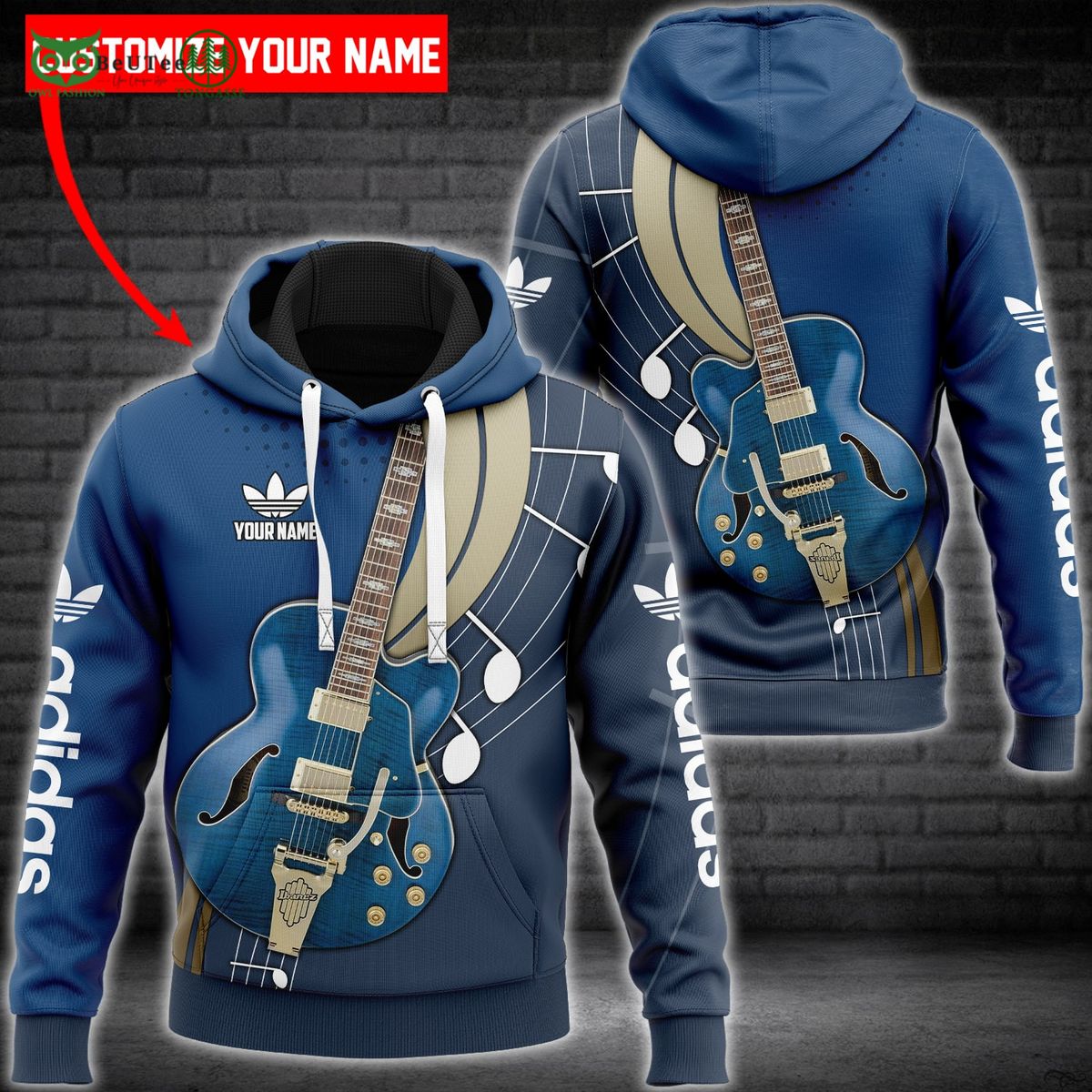 adidas blue guitar limited personalized hoodie and pants 1 Y1byx