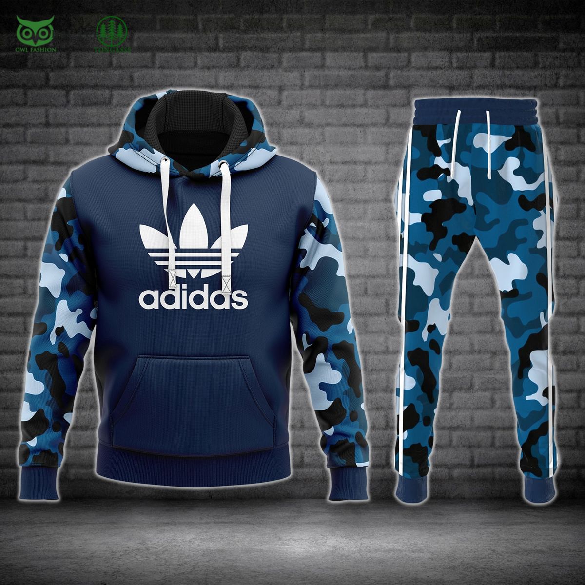 adidas camouflage blue navy hoodie and pants 1 tLN95