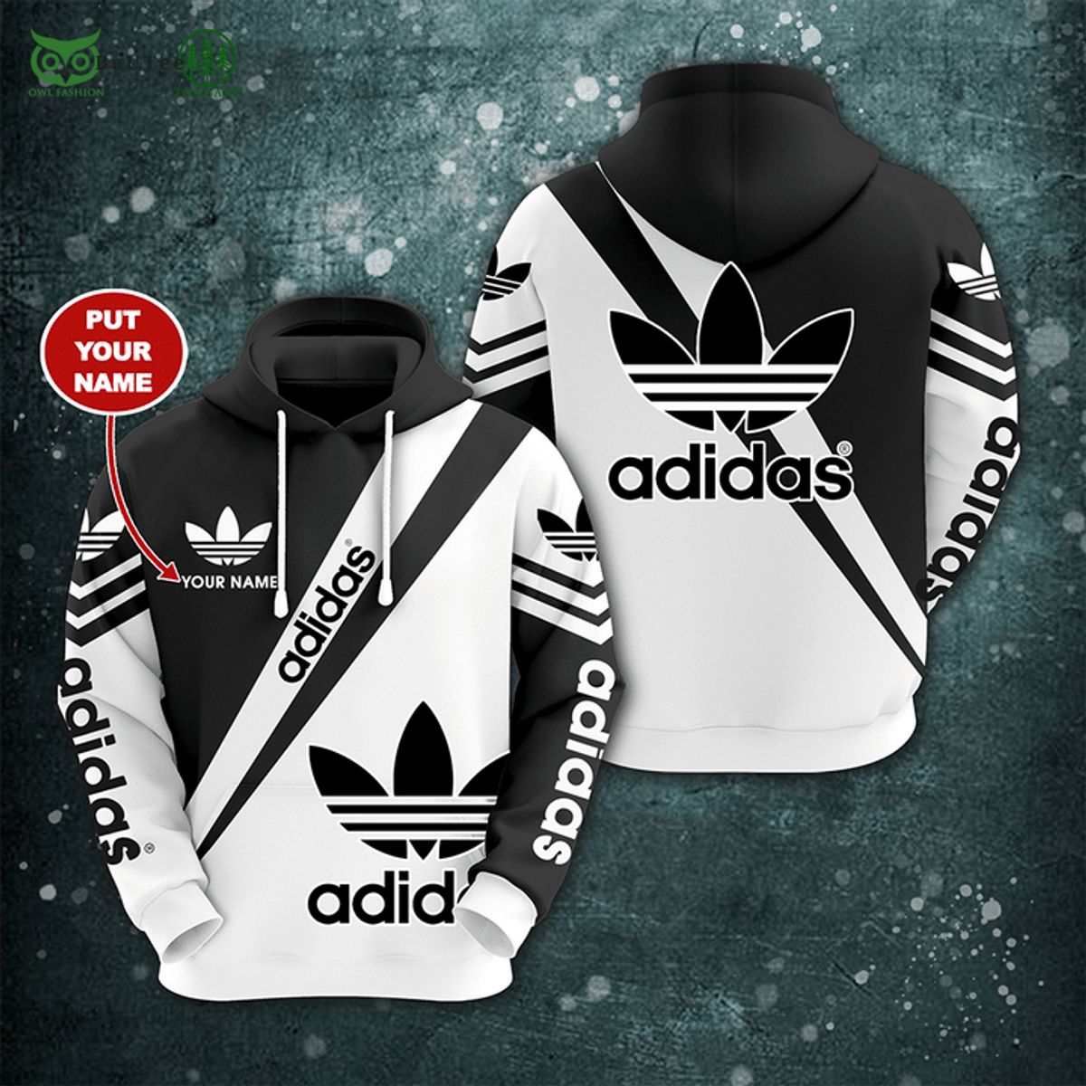 adidas famous sport brand black white personalized hoodie and pants 2 bUCsq