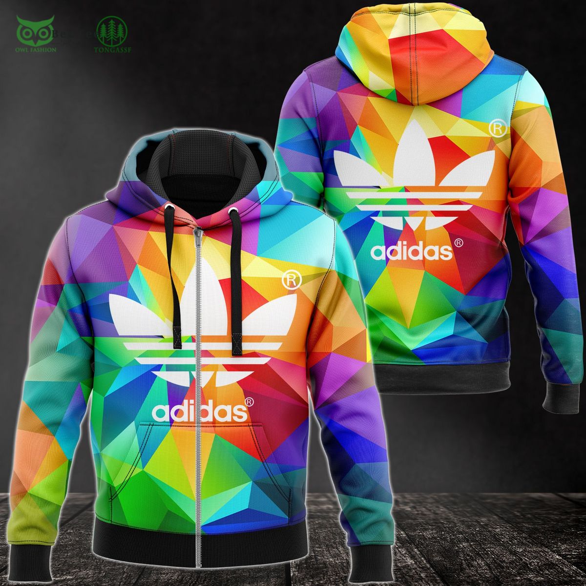 adidas rainbow lgbt colors hoodie and pants 2 Fy0Ud