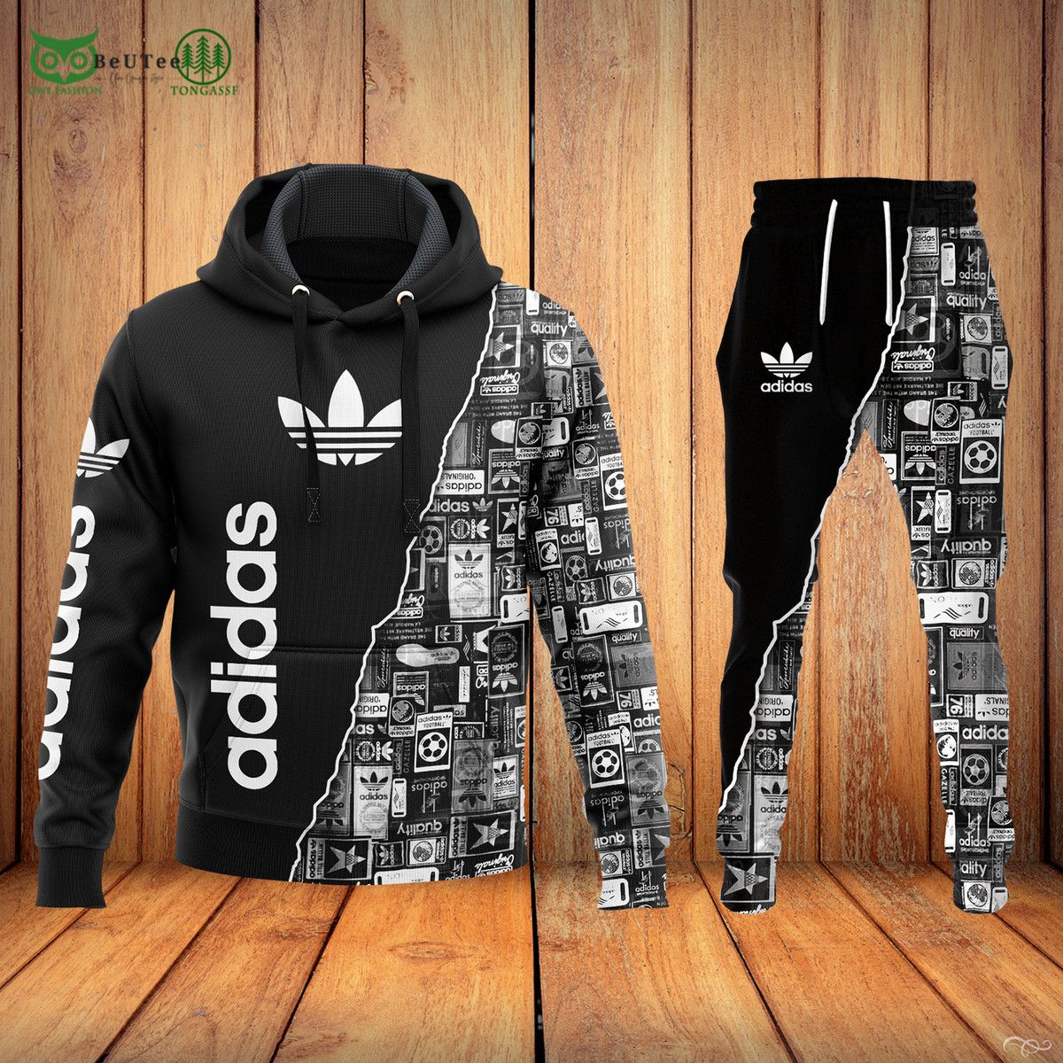 adidas sport brand monogram hoodie and pants 1 kFOc0