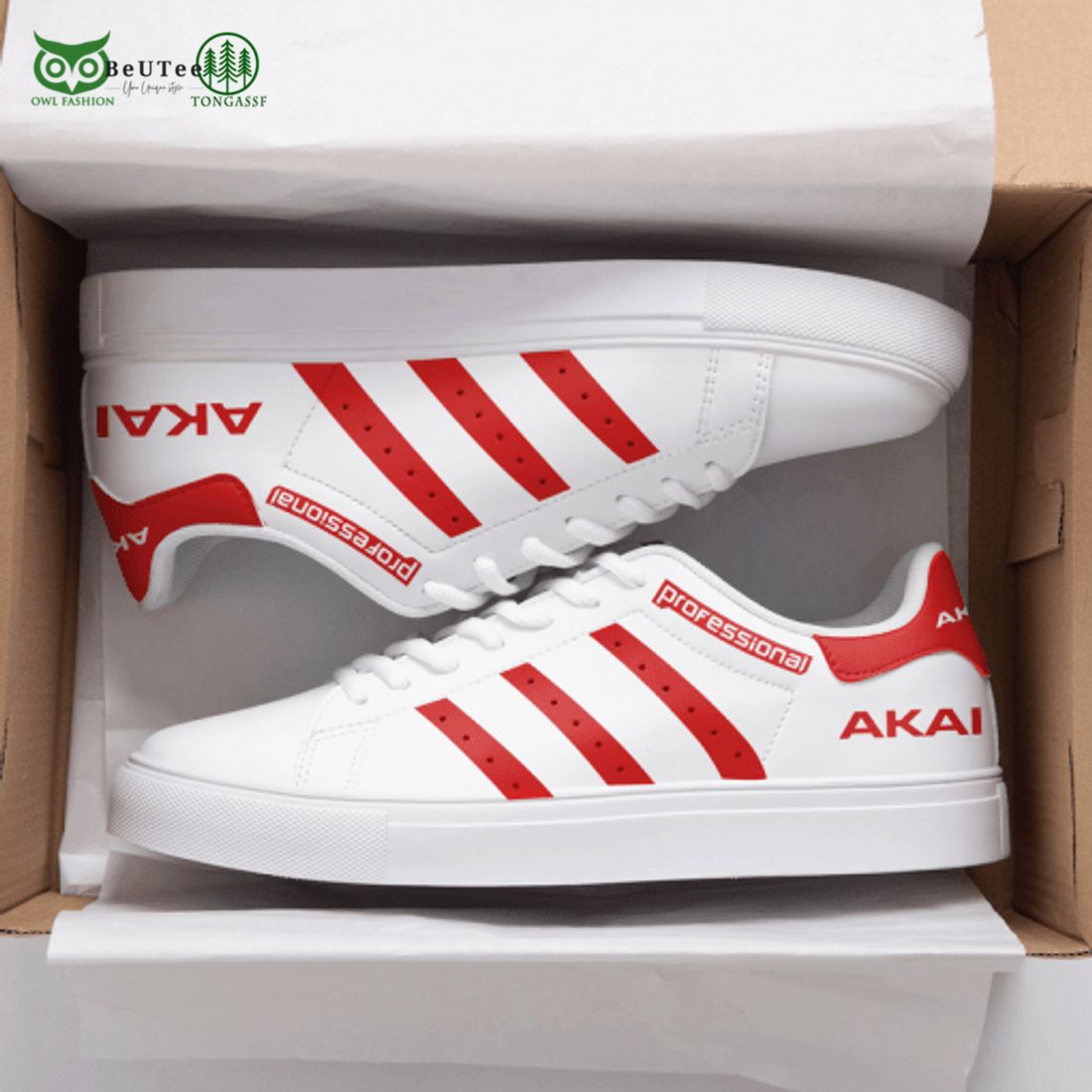 akai 3d over printed red white stan smith shoes 1 S2O1t