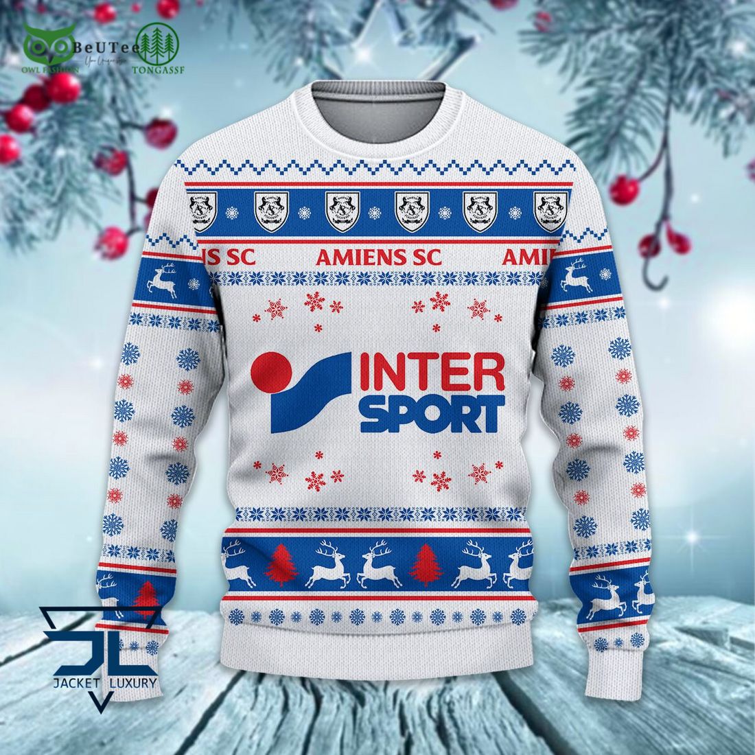 amiens sc ligue 2 france 3d ugly sweater 2 btSwI