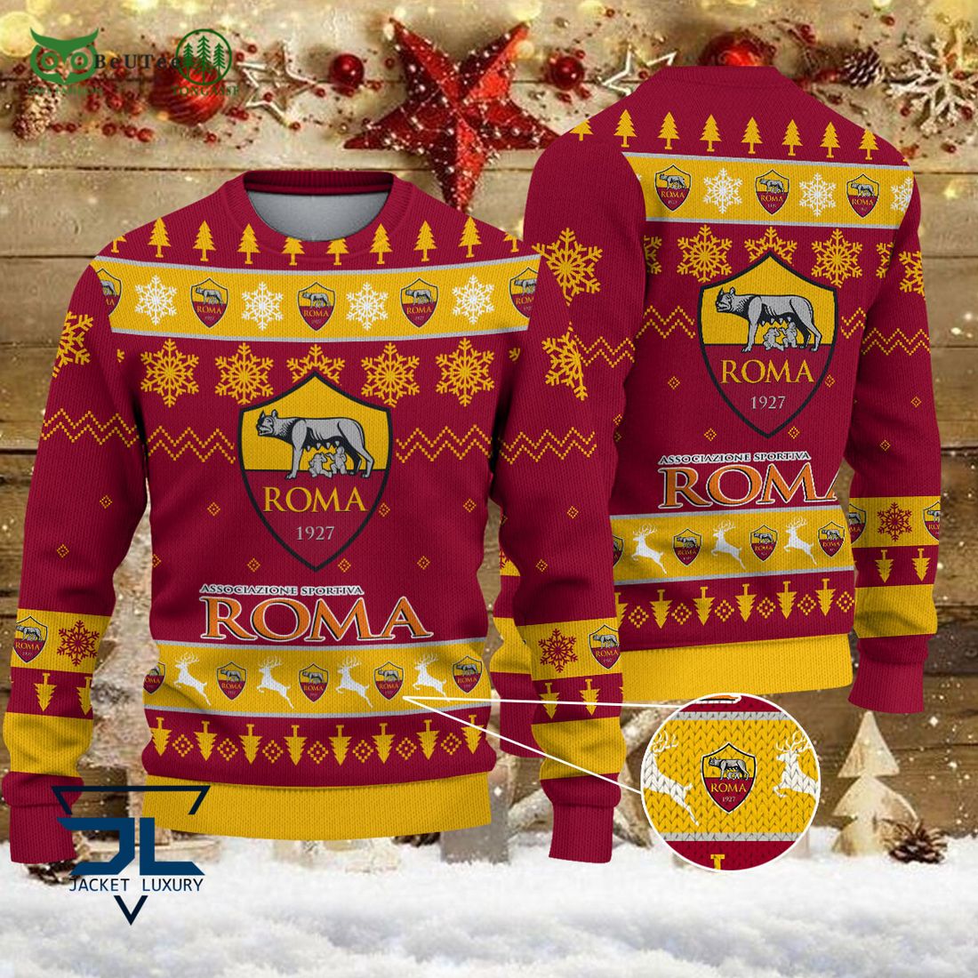as roma team football lega serie a ugly sweater 1 q2HCZ
