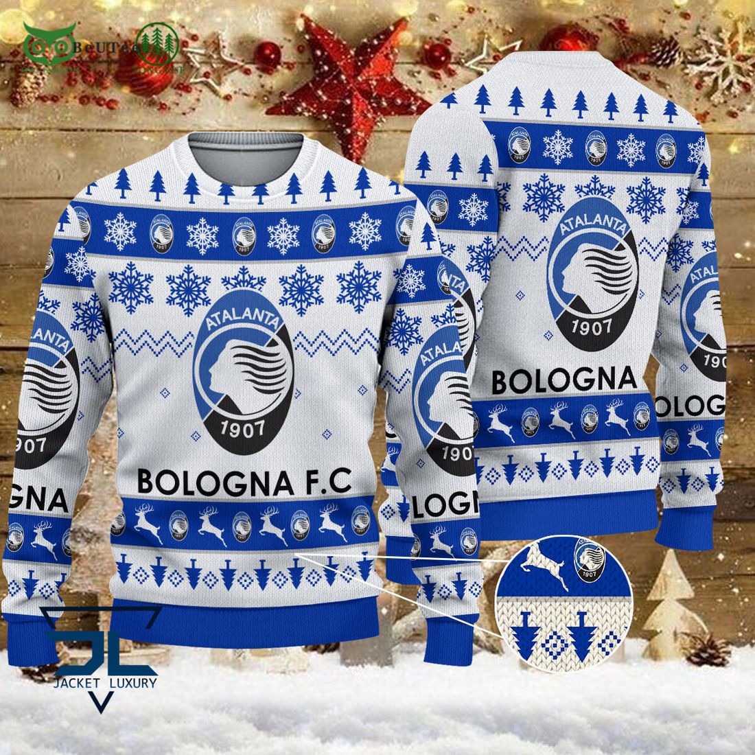 atalanta bergamasca calcio team football lega serie a ugly sweater 1 5qSY1