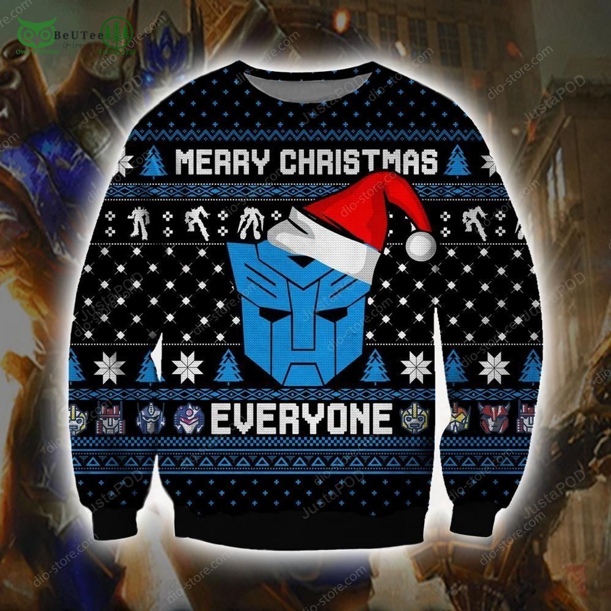 autobot transformers santa christmas ugly sweater 1 QJCIt