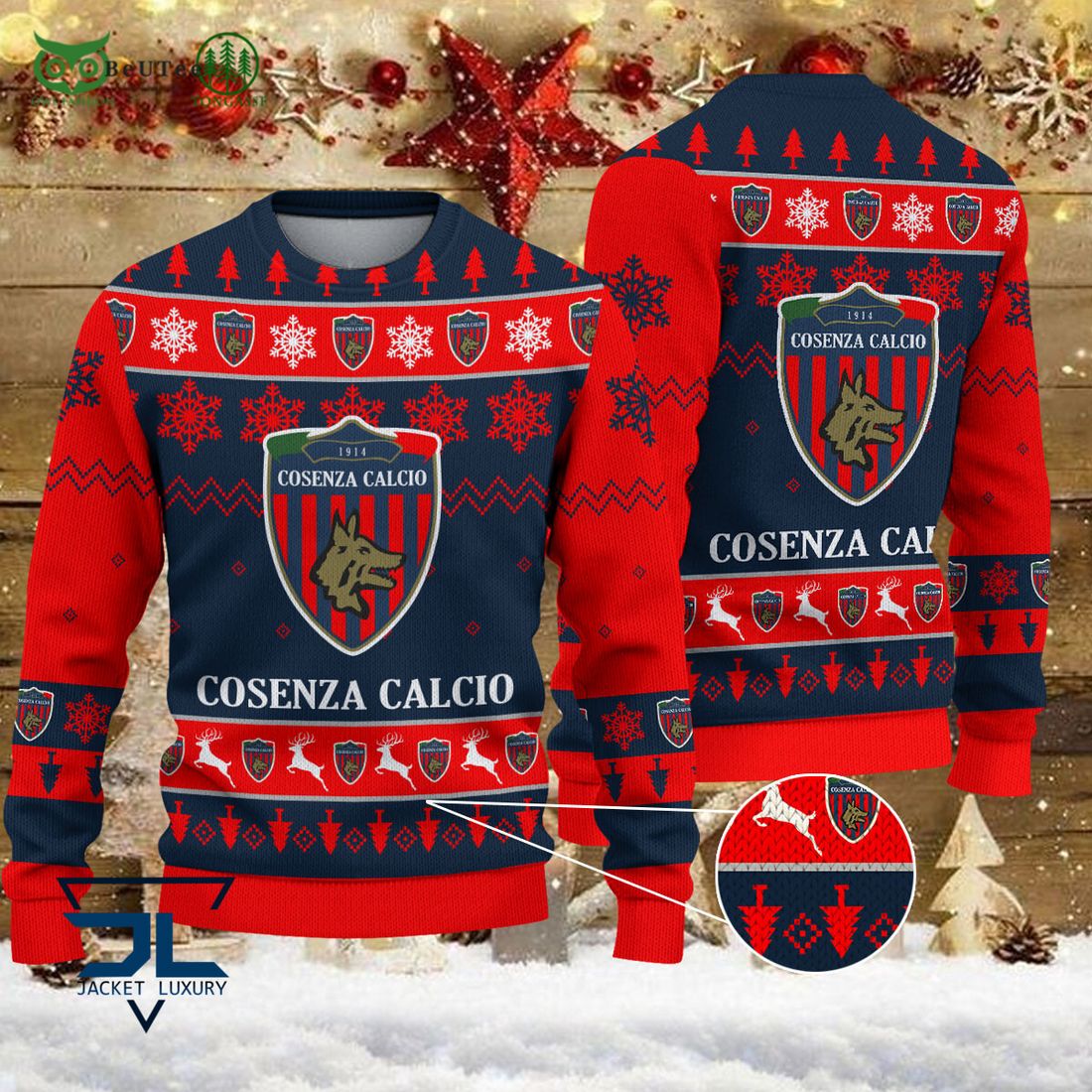 cosenza calcio team football lega serie a ugly sweater 1 SGQkU
