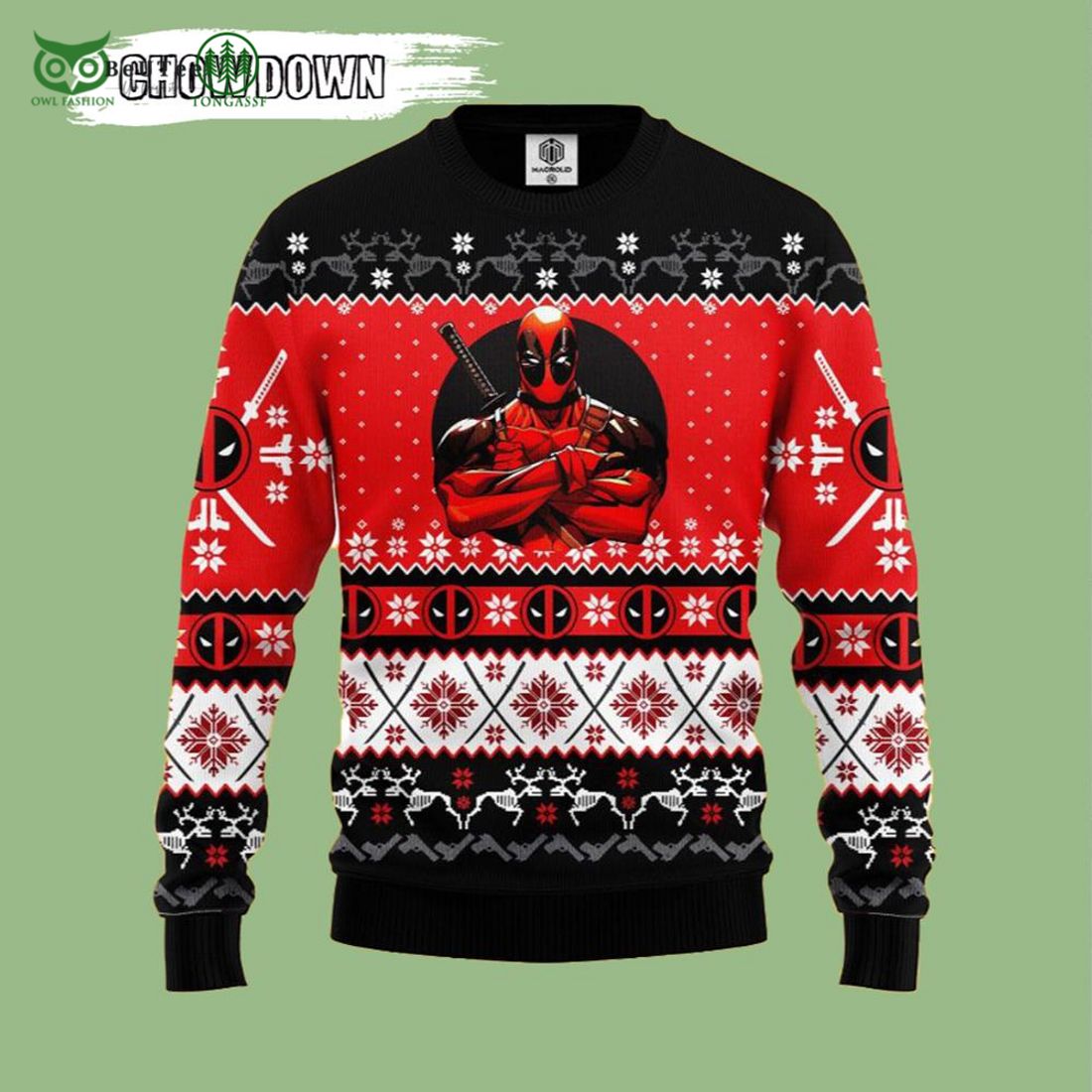 deadpool marvel fangifts mcu ugly christmas sweater 1 tXVOy