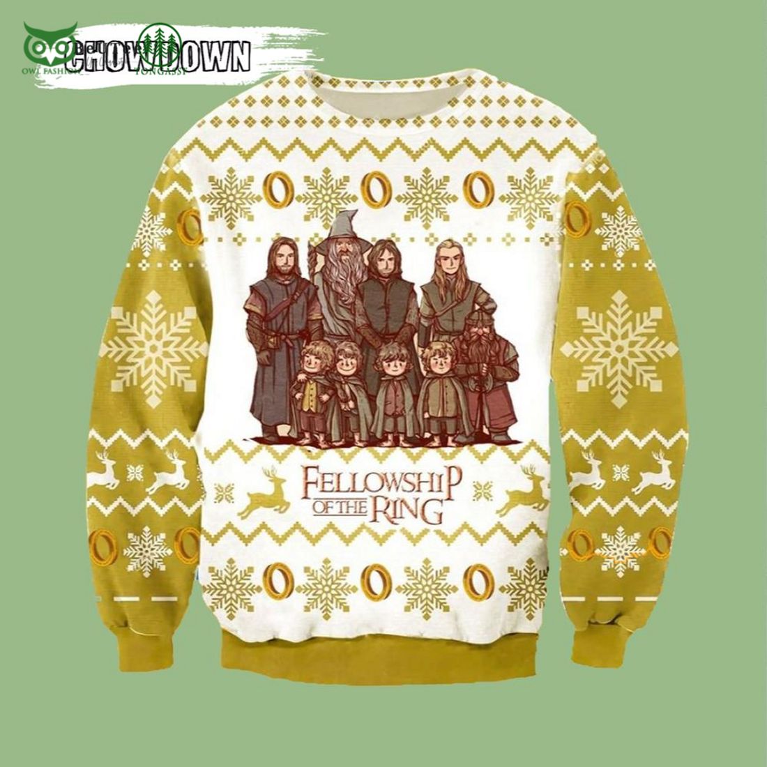 fellowship lord of the rings ugly christmas sweater 1 RhLL5