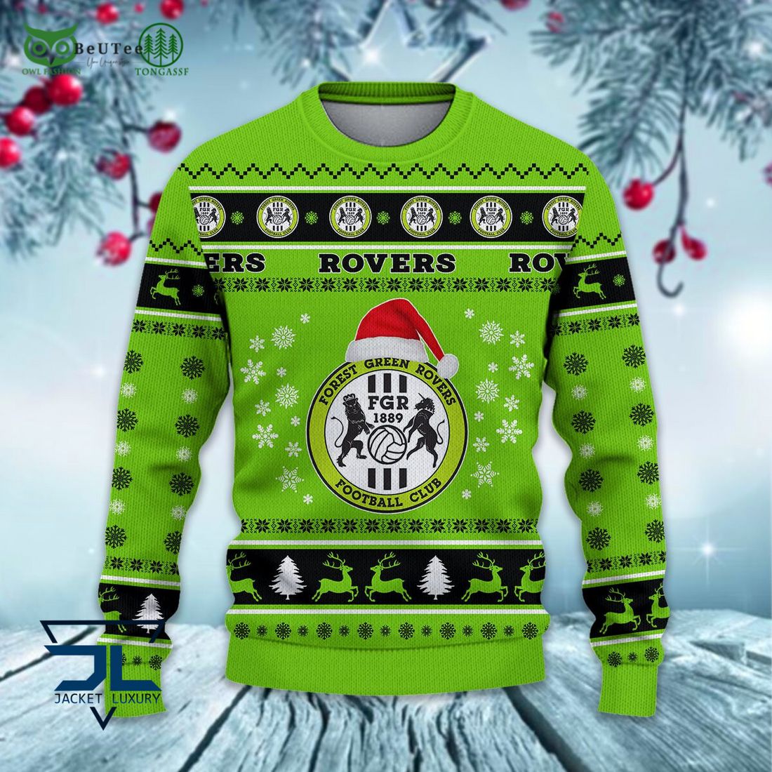 forest green rovers cu efl championship 3d ugly sweater christmas 2 gngG1