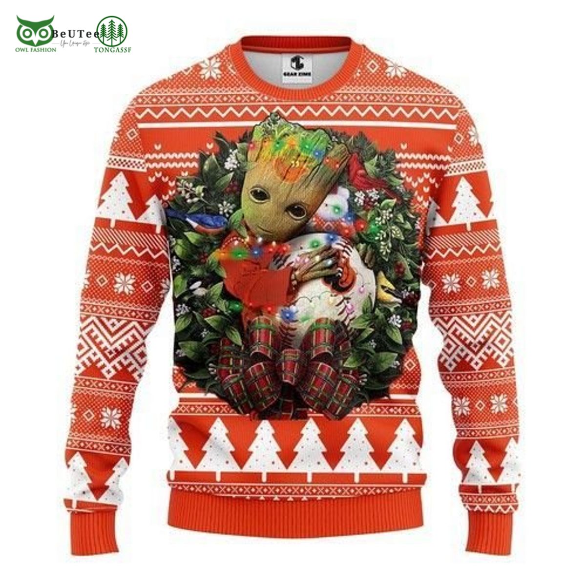 groot hug baltimore orioles mlb christmas ugly sweater 1 SD42Z