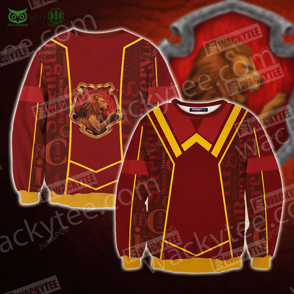 gryffindor house new lifestyle harry potter christmas ugly sweater 1 TF3Yc