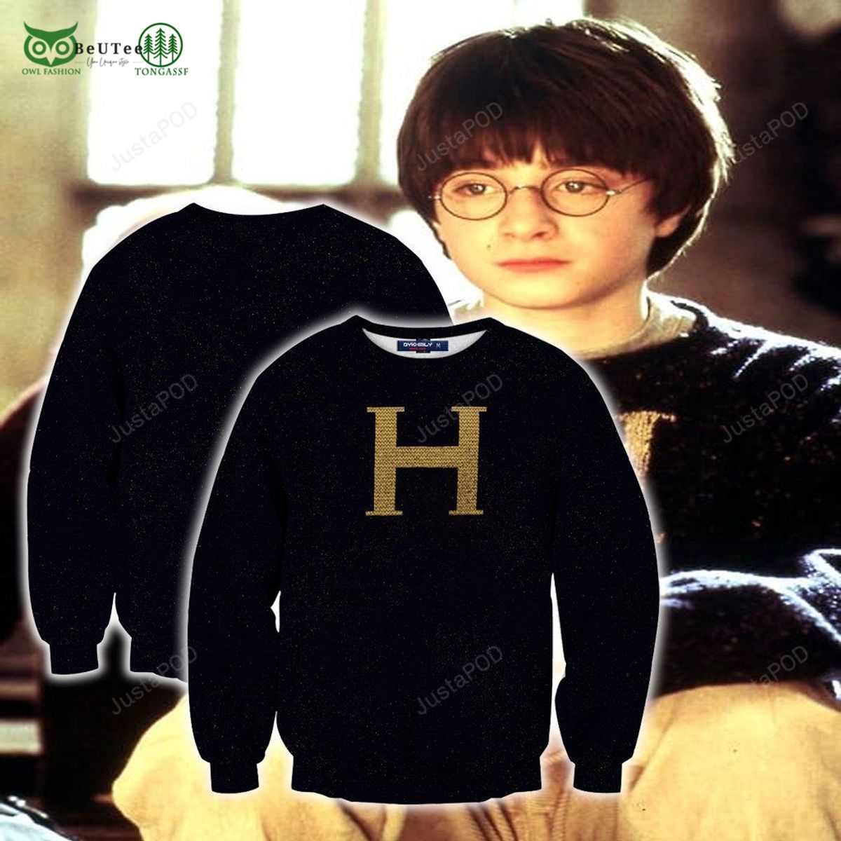 harry potter and the sorcerers stone ron and harry cosplay christmas ugly sweater 1 O4OyX