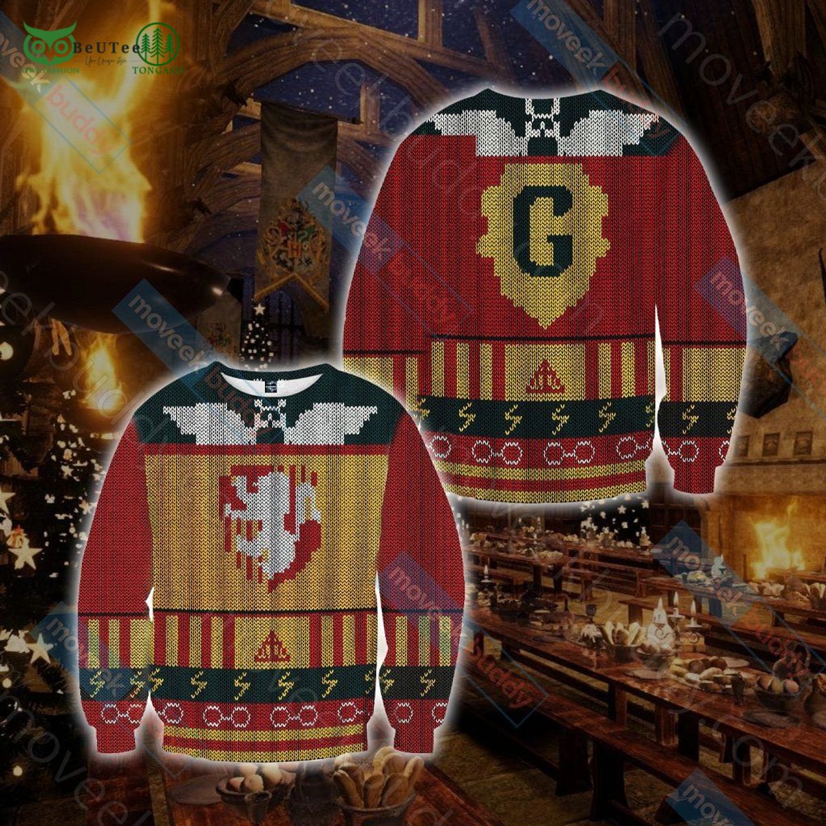 harry potter brave like a gryffindor christmas ugly sweater 1 xm2m7