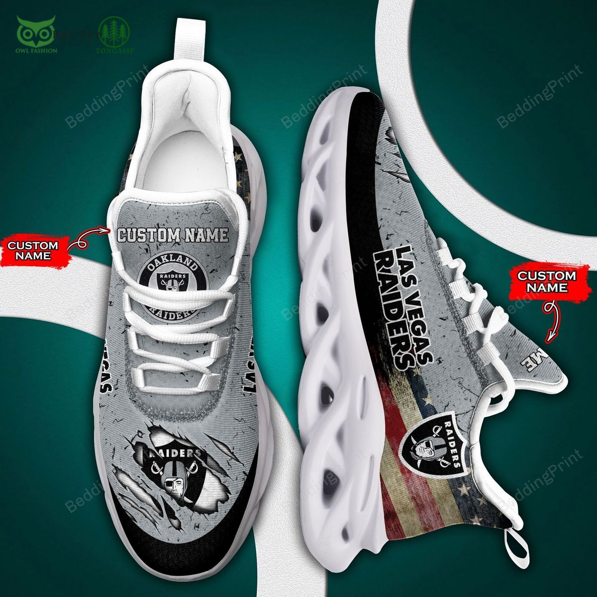 las vegas raiders nfl premium personalized max soul shoes 1 Cyzha