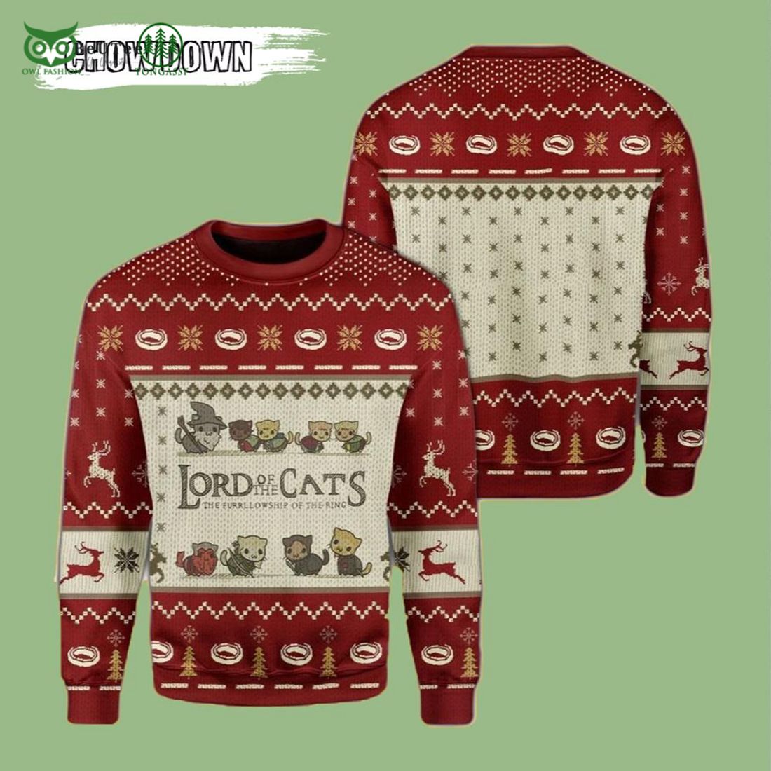 lord of the rings ugly christmas sweater cute lord of the cats 1 5NQEj