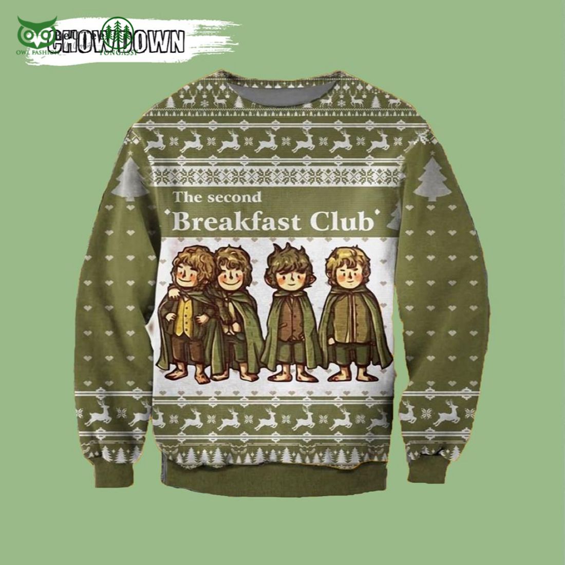 lord of the rings ugly christmas sweater second breakfast 1 mZQgk