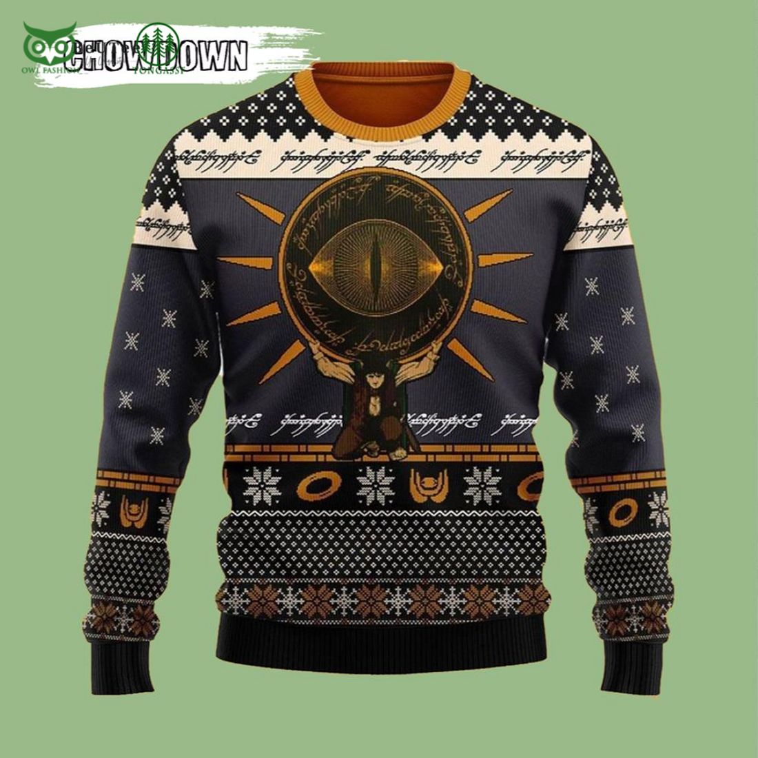 merry christmas lord of the rings ugly christmas sweater 1 H0YTq