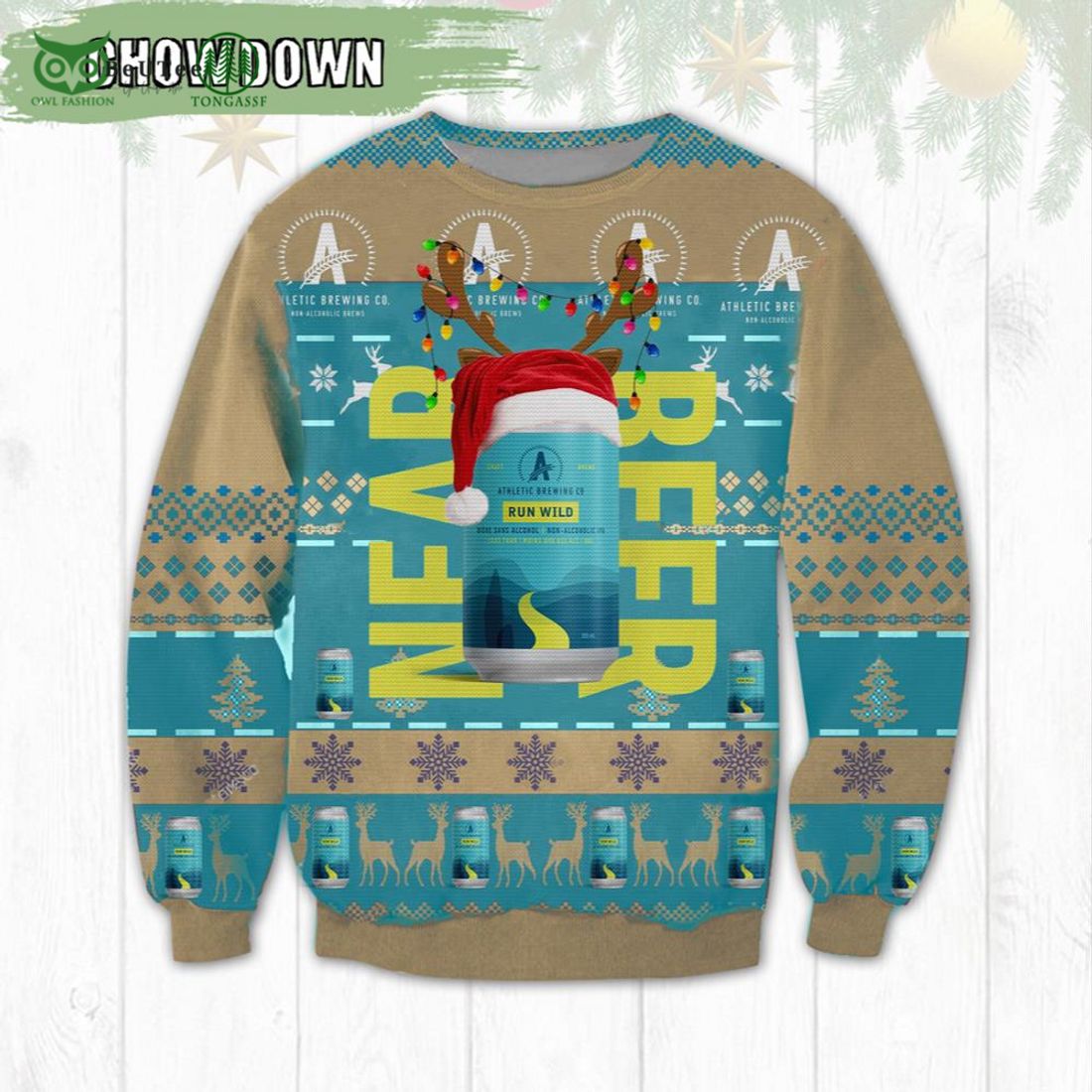 near beer ugly christmas sweater unisex 1 sZirs