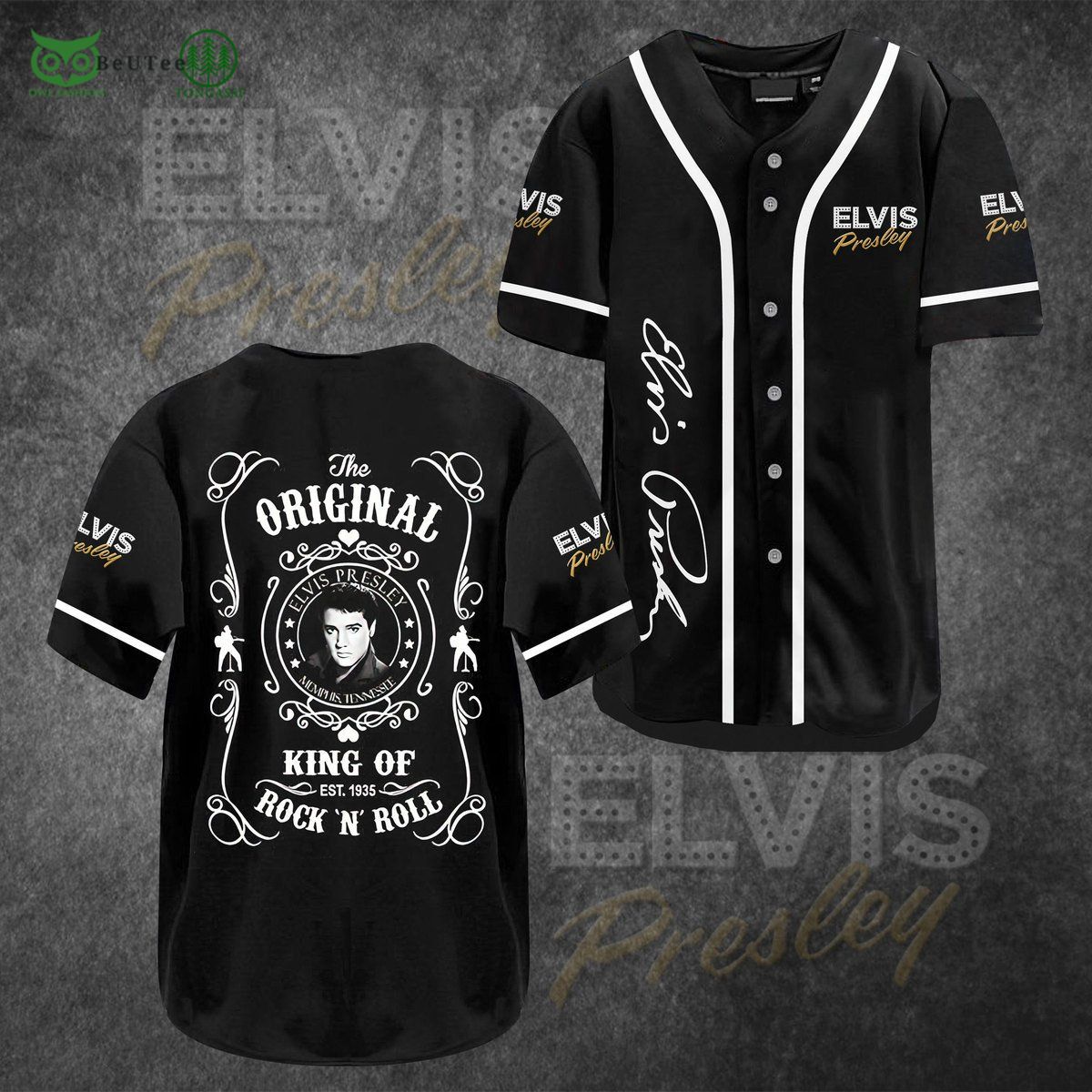 original rock n roll king elvis presley baseball jersey shirt 1 PCOGH