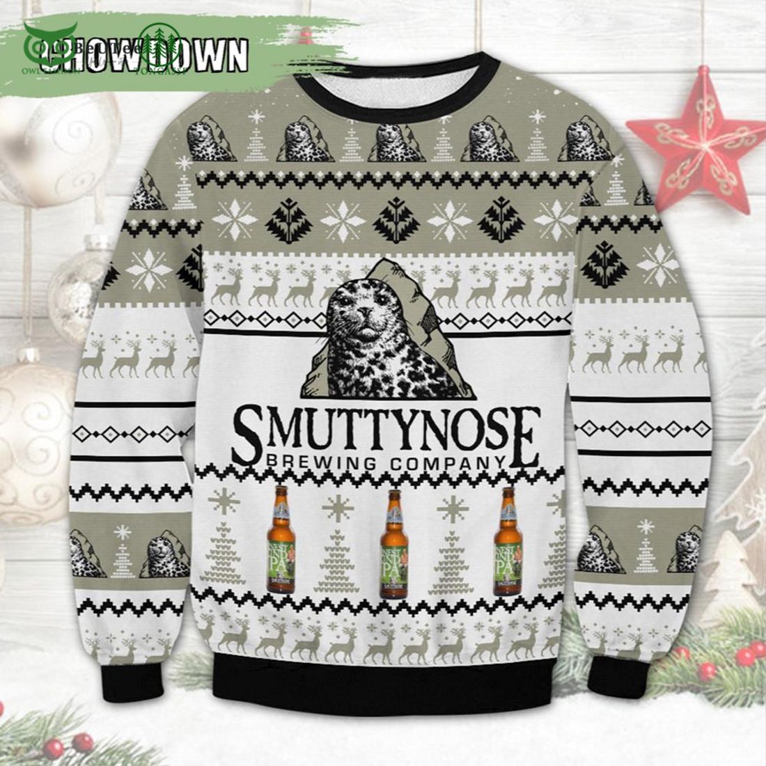 smuttynose beer ugly christmas sweater unisex 1 BDAe5