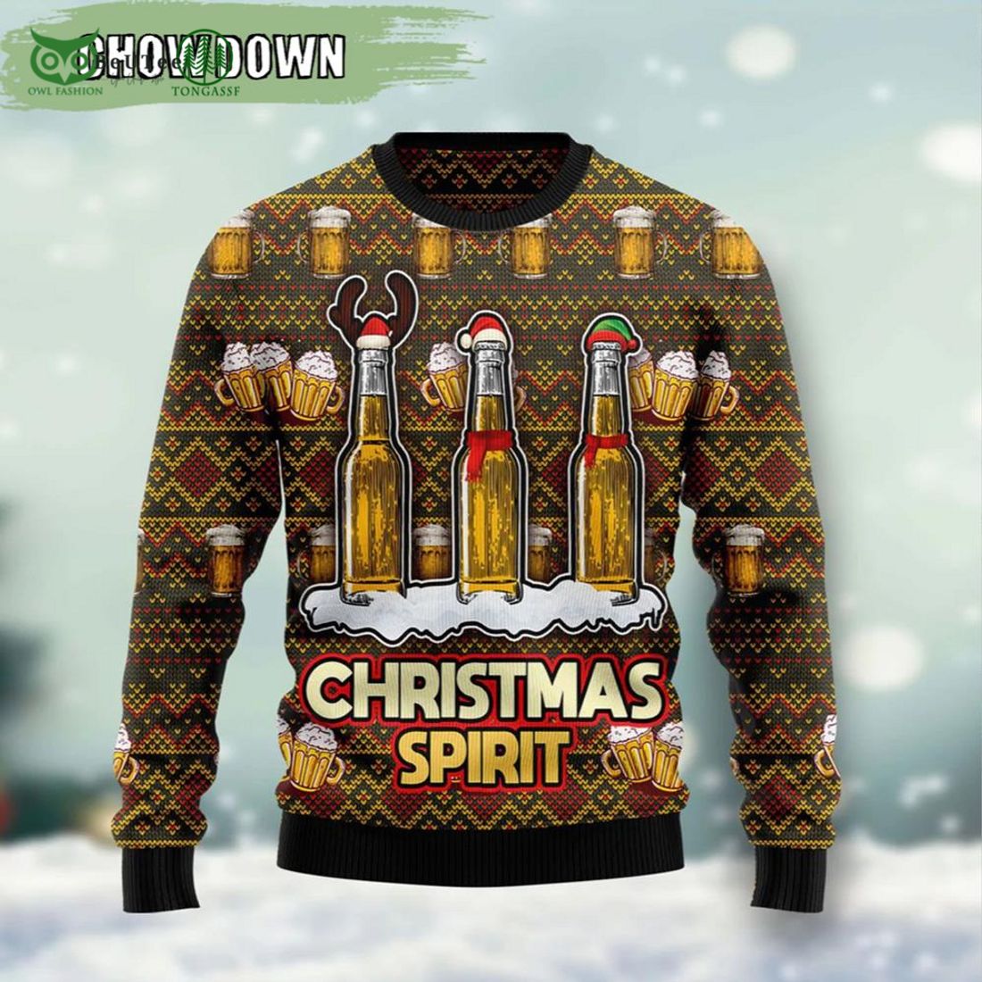 spirit beer ugly christmas sweater unisex 1 nHbIF