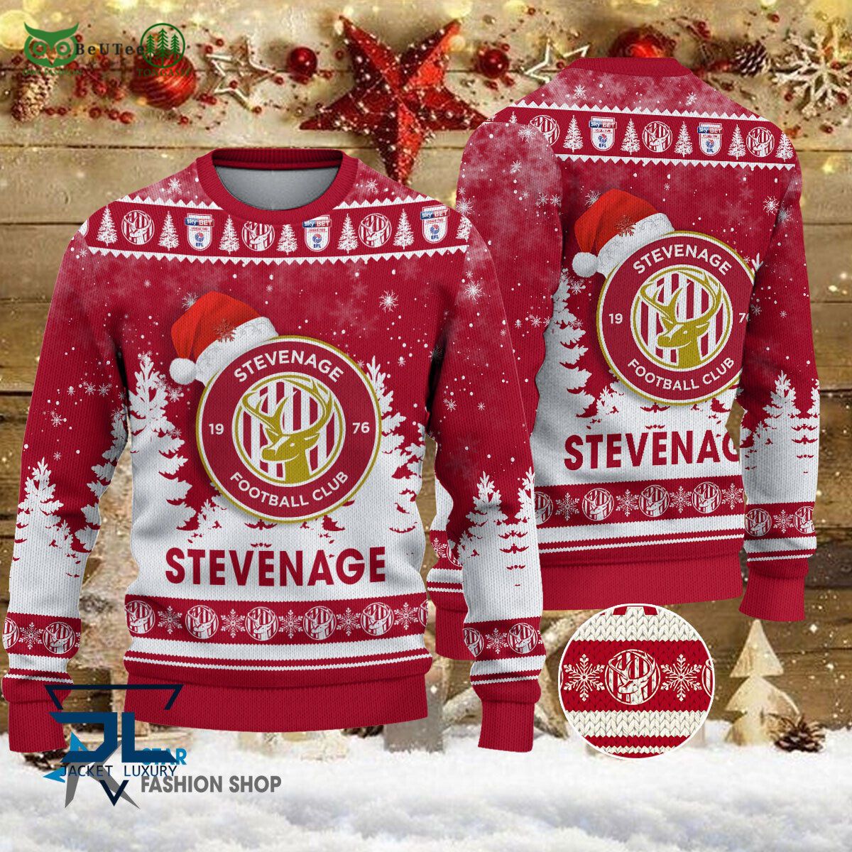 stevenage fc efl english football league champions ugly sweater 1 f20vz