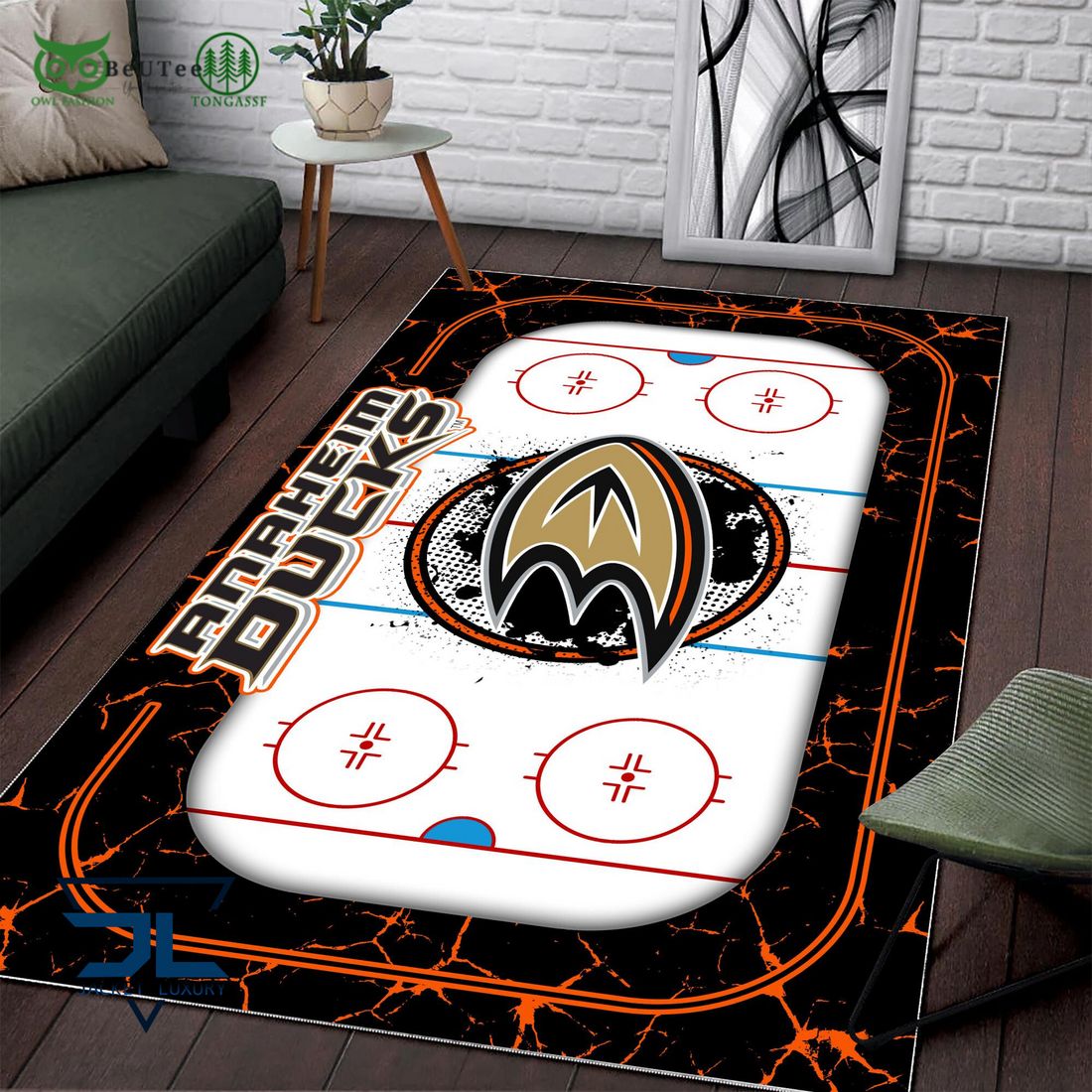 anaheim ducks nhl hockey team carpet rug 2 PU0s9