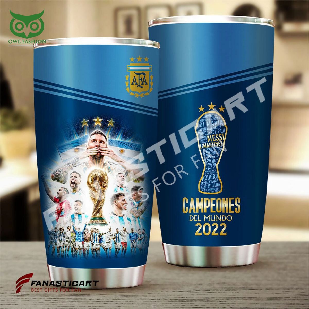 argentina world cup qatar 2022 champion leo messi tumbler cup 1 68xss