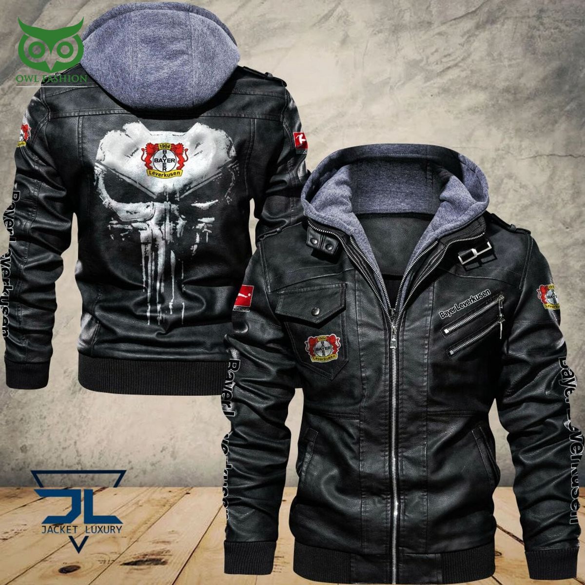 bayer 04 leverkusen bundesliga germany league 2d leather jacket 1 28E9T