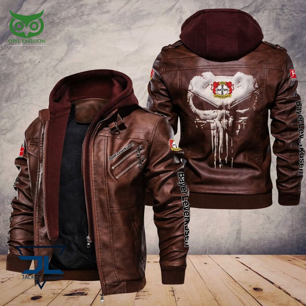 bayer 04 leverkusen bundesliga germany league 2d leather jacket 2 xQFzB
