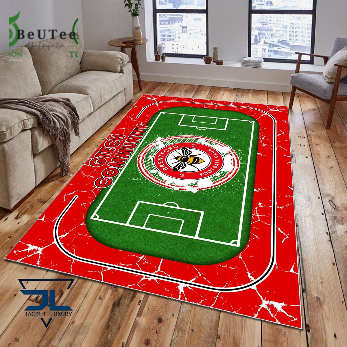 brentford fc premier league football team carpet rug 1 wV0EZ