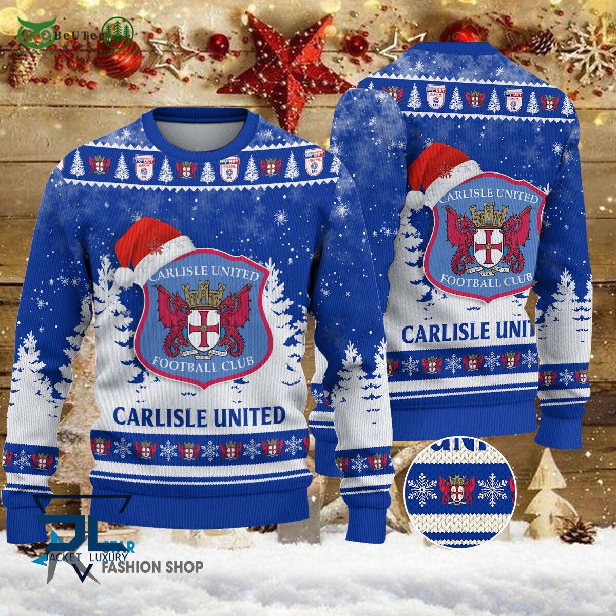 carlisle united efl english football league premium ugly sweater 1 JBxC6