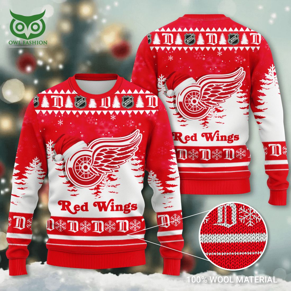 detroit red wings nhl ice hockey 3d ugly sweater 1 SUD2t