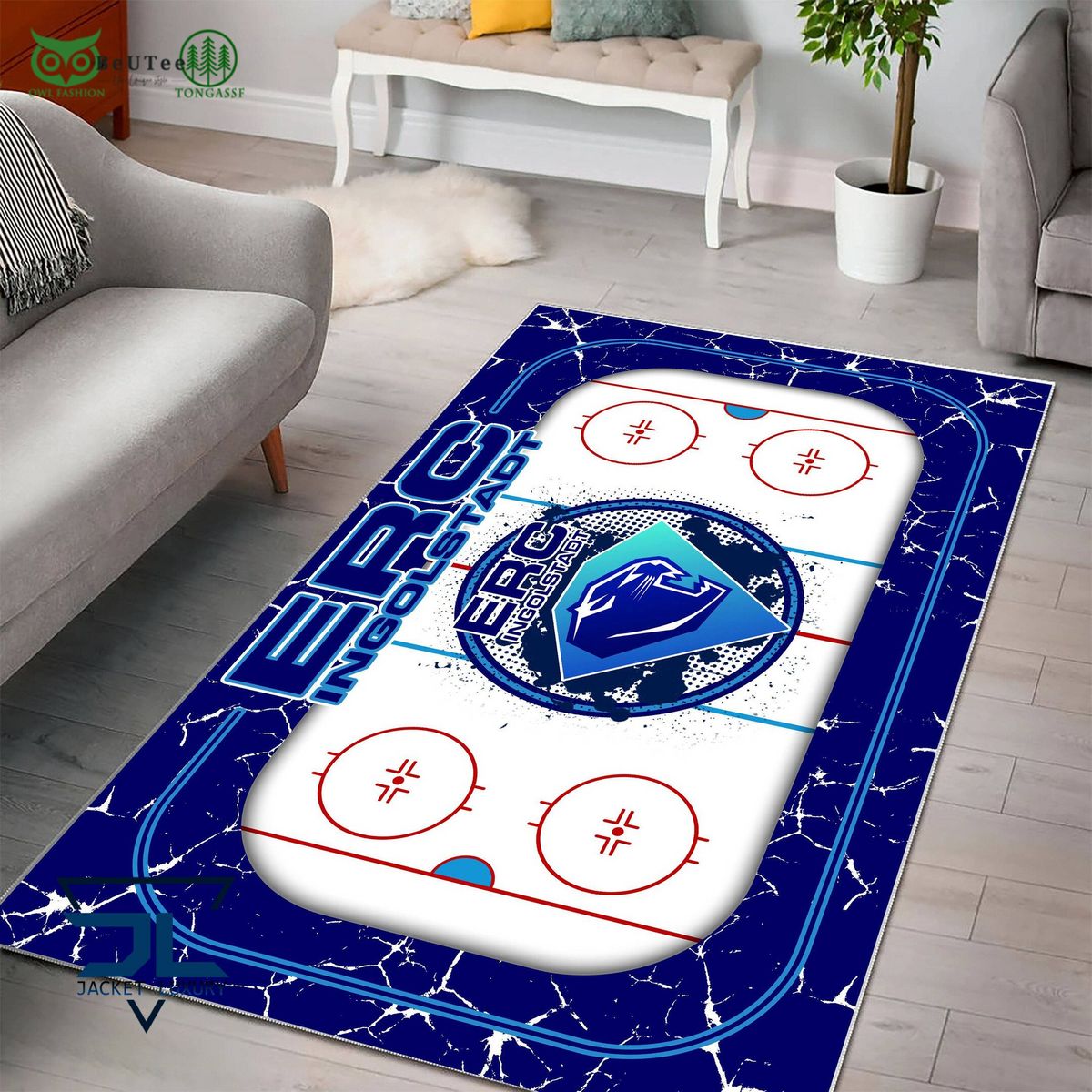 erc ingolstadt germany ice hockey team carpet rug 3 8OfTR