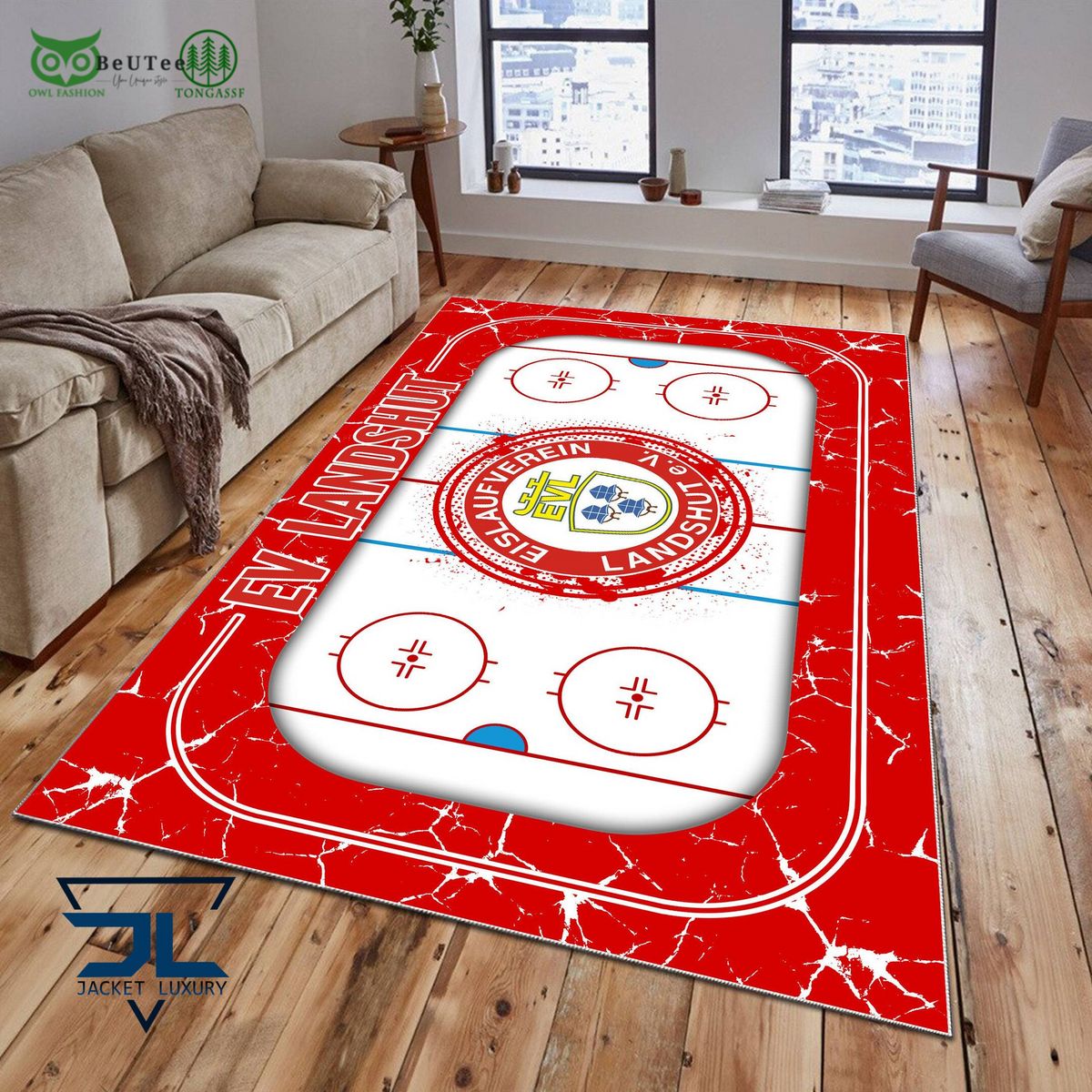 ev landshut germany ice hockey team carpet rug 1 NW8py
