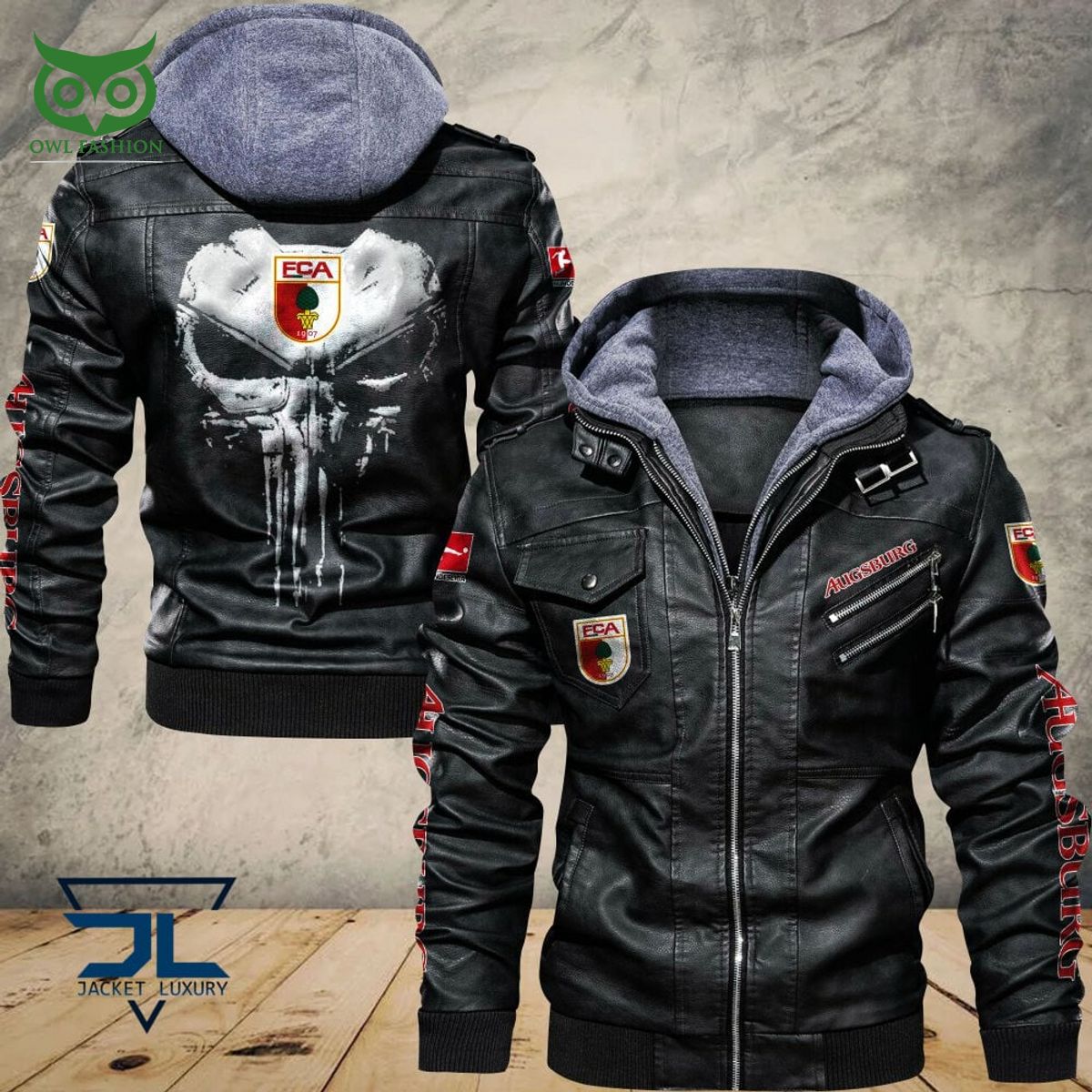 fc augsburg bundesliga germany league 2d leather jacket 1 DSGu2
