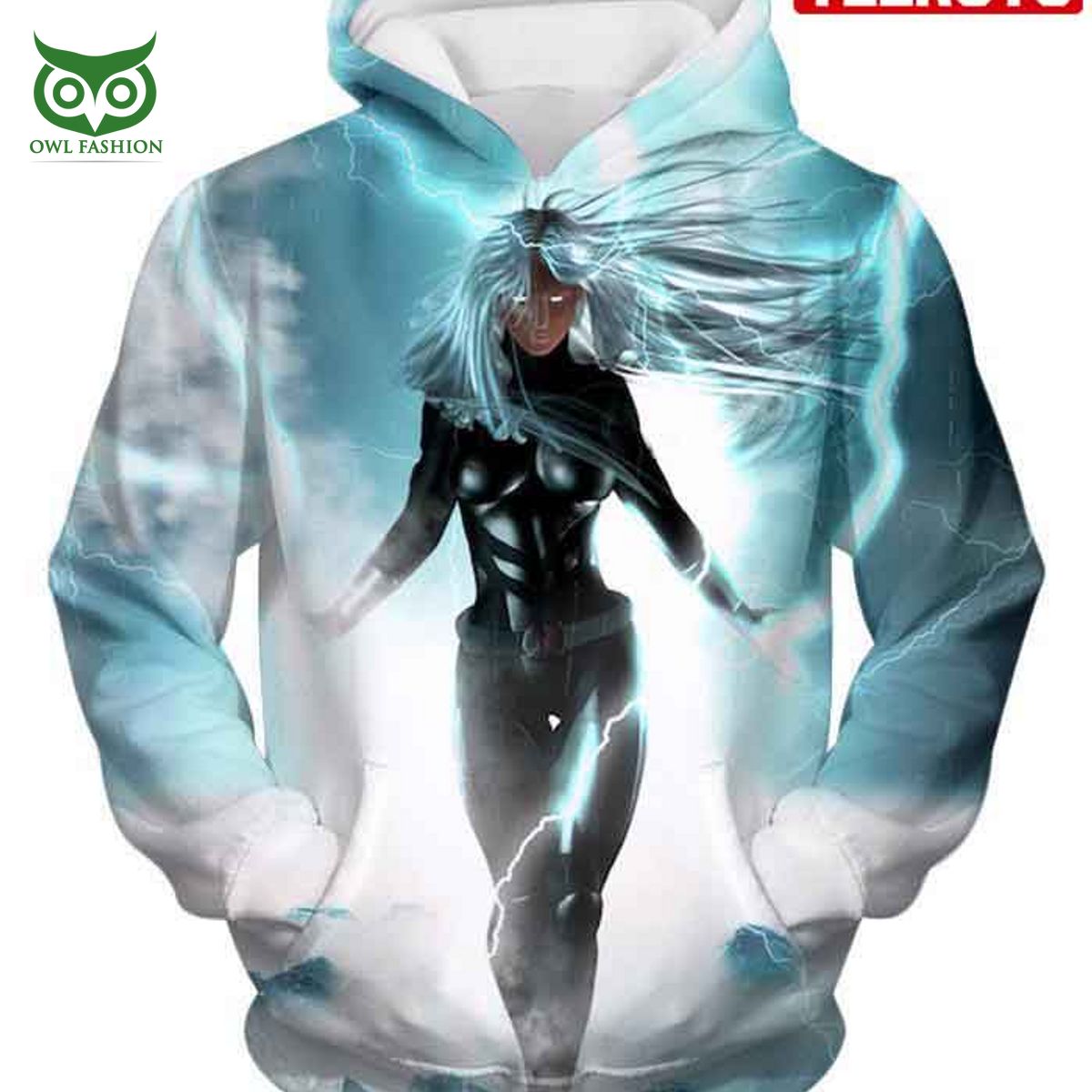 hot white haired animated storm white superhero hd 3d aop hoodie 1 VxNFI
