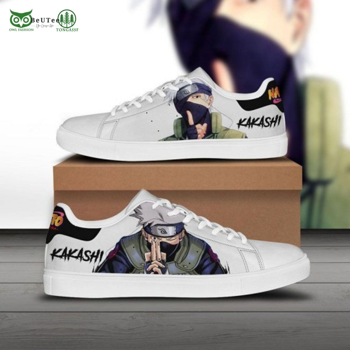 kakashi skate sneakers custom naruto anime stan smith shoes 1 Qa0TX