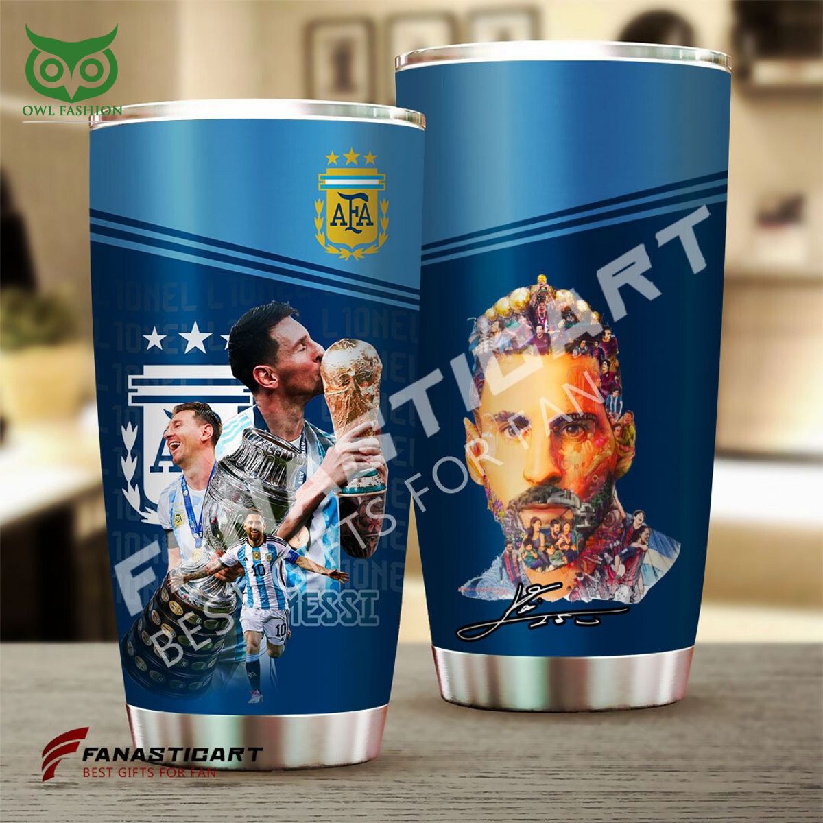 lionel messi football king world cup champion tumbler cup 1 4hH30