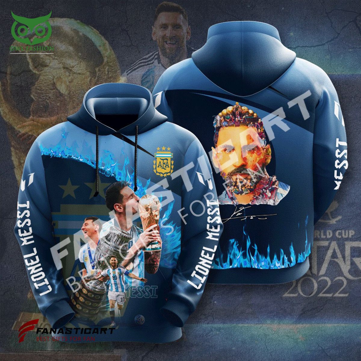 lionel messi the football king argentina captain 3d hoodie 1 4P2fP