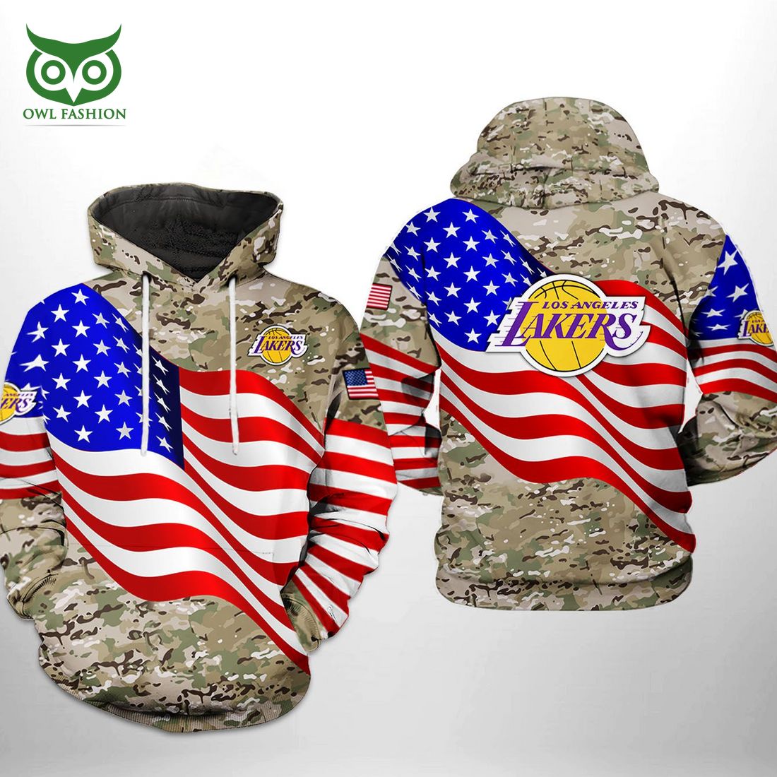 los angeles lakers nba us flag camo veteran team 3d printed hoodie and zipper hoodie 1 i2VAq