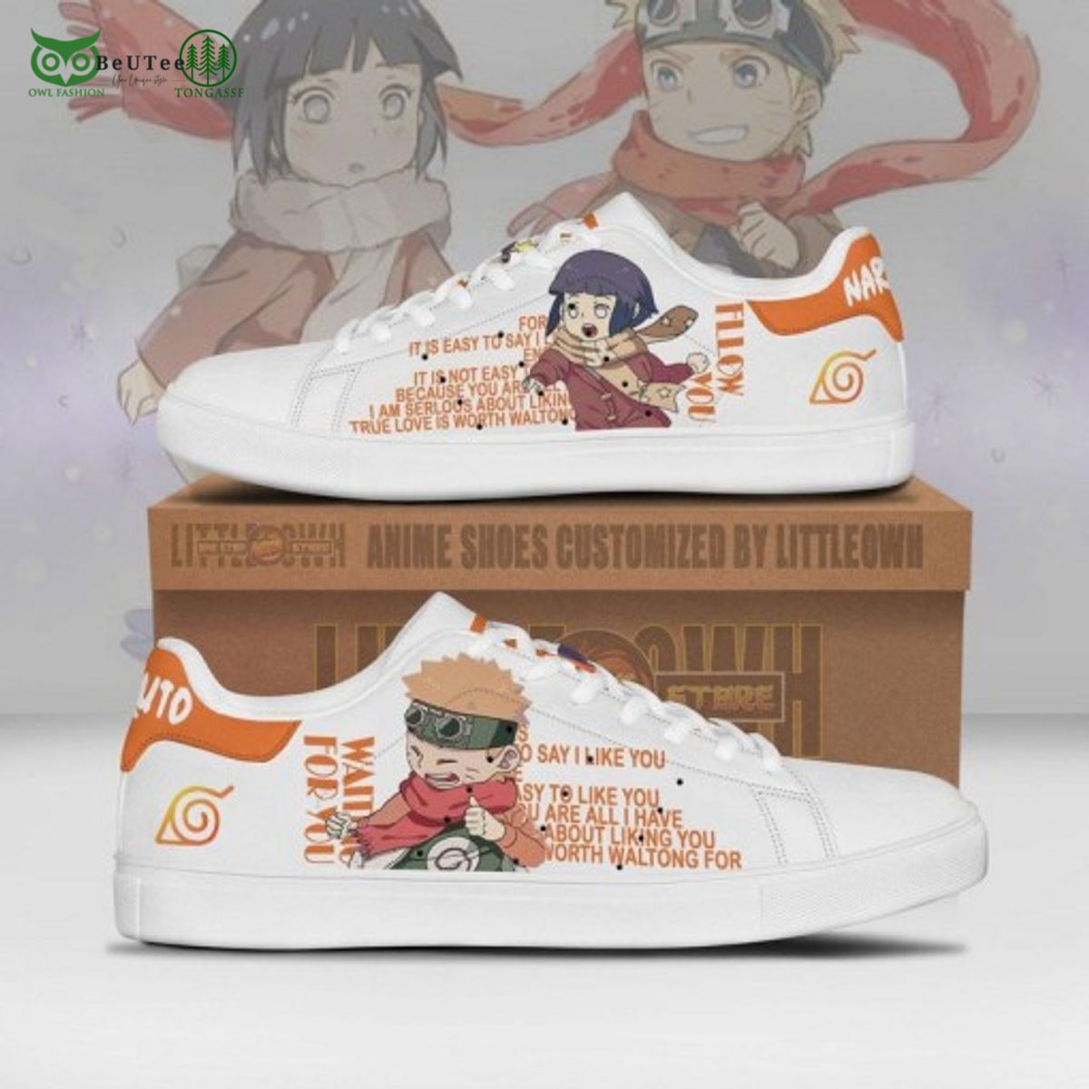 naruto and hinata skateboard sneakers custom anime stan smith shoes 1 QFf00