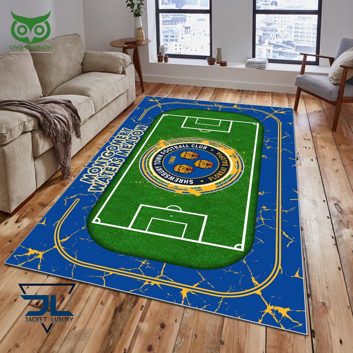 shrewsbury town english football league efl premium carpet rug 1 TheDQ